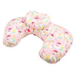 Baby Moo Feeding Pillow Flamingo Print - Pink-image-27