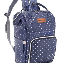 Babyhug Backpack Style Maternity Diaper Bag Polka Dot Print- Navy Blue-picture-19