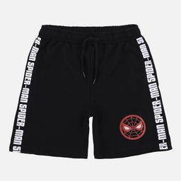 Kidsville Spiderman Featured Shorts - Black-picture-4