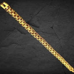 Dynamic Retail Global Men Stainless Steel Gold-Plated Link Bracelet-19