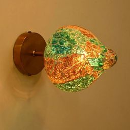 1ST TIME Blue & Orange Printed Glass Traditional Cylinder Wall Lamps Wall Lamps-picture-10