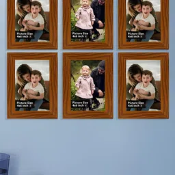 Art Street Brown 5 to 7 Pieces Wood Wall Photo Frames-image-82
