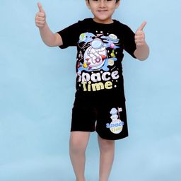 CHANDRIKA Kids-Boys Black Clothing Set-image-100