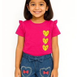 POP STREET KIDS Girls Printed Top with Shorts-image-81