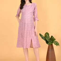 GOLDSTROMS Women Floral Printed A-Line Dress-image-37
