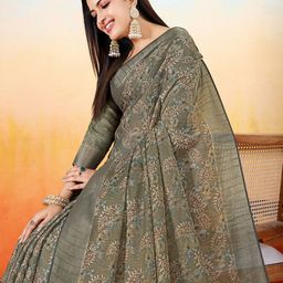TASRIKA Kalamkari Tissue Mysore Silk Saree-image-31