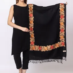 PASHGIRI Women's Printed Kashmiri Embroidered Woolen Shawl-29