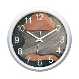 Aura Brown & Grey Printed Contemporary Wall Clock-image-90
