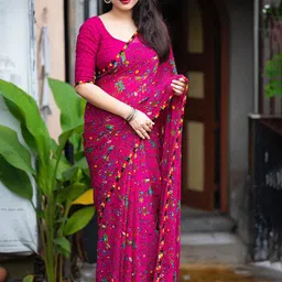 V3 FASHION STUDIO Warli Print Emboridered Saree-picture-18