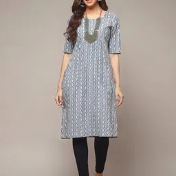 Anouk Rustic Selection Of 4 Geometric Printed Round Neck Straight Kurtas image 2