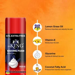 VETONI Men Set Of 2 King Shaving Foam- 400 g Each image 2
