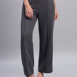 DIZON Women Striped Original Straight Fit Easy Wash Trousers-image-89