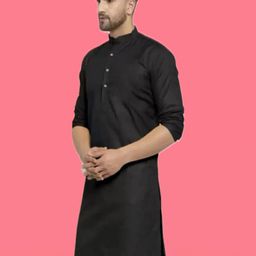 ANUJ FASHION Men Cotton Solid Straight Kurta-image-33