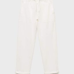 Mango Kids Boys Linen Cotton Trousers-image-51