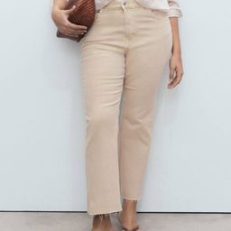 MANGO Women Regular Fit Mid-Rise Cropped Stretchable Jeans-image-52