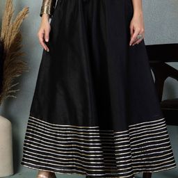 Moda Rapido Embellished Gotta Patti Flared Maxi Skirt-picture-14