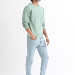 Mast & Harbour Men Solid Cotton Anti Odour Sweatshirt-image-96