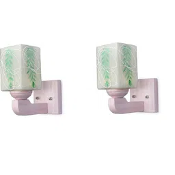 Somil Premium Designer Glass Wall / Night Lamp Elegant & Stylish Dcor Accent for Modern Interiors, color- Green, White, Size- 18.5 X 23.5 X 22.5 CM-image-89