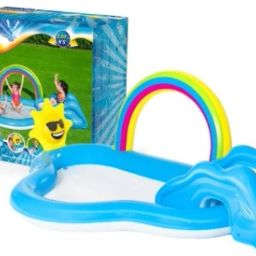 Rainbow (IND*72) Shine Paddling Pool With Free Electric Pump Inflatable Swimming Pool-image-65