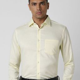 Van Heusen Men Spread Collar Textured Cotton Slim Fit Formal Shirt-image-58