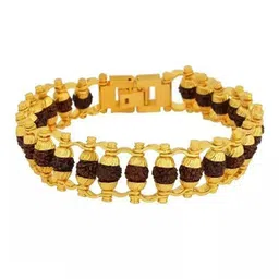 HEALINGGEMS Gold-Toned Ceramic Elasticated Bracelet-picture-0