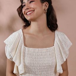 Tokyo Talkies Women Solid Square Neck Top-picture-12