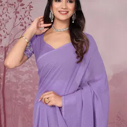 DHRUTI CREATION Polka Dot Pure Georgette Saree image 3