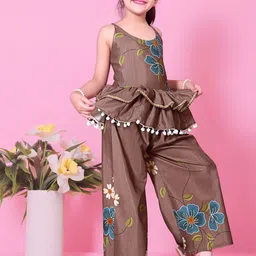 BAESD Girls Floral Printed Top with Palazzo-image-52