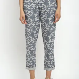 Global Republic Printed Cotton High Rise Trousers-image-70