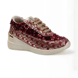 VENDOZ Women Embellished Sneakers with Western - Embellished-picture-21