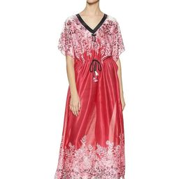 Noty Women Printed V Neck Maxi Nightdress-image-26