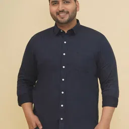 John Pride Men Regular Fit Spread Collar Solid Cotton Casual Shirt-image-25
