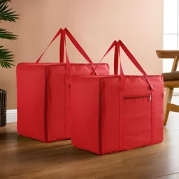 Aura Red 2 Pieces Storage Attachi Bags With Handles-18