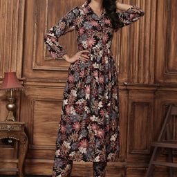 DIVASTRI Women Floral Printed Regular Top with Palazzos-image-45