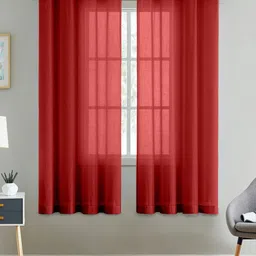 Aura Red Window Curtain-image-98