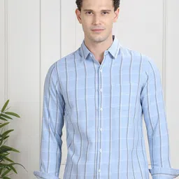VALEN CLUB Men Premium Opaque Checked Casual Shirt-picture-6