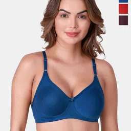 SKDREAMS Pack Of 3 Women Full Coverage Seamless T-Shirt Bra-32
