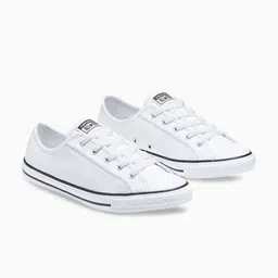Converse Women Leather Round Toe Lace-Ups Sneakers-21