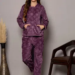 FABINALIV Women Self Design Printed Night suit-image-63