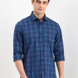 Allen Solly Men Slim Fit Opaque Checked Casual Shirt-image-121