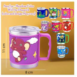 FunBlast Milk Mug with Lid 350 Ml - Color & Design May Vary image 3