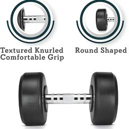 HackerX Set Of 2 Fixed Weight Dumbbell - 5Kg Each image 2