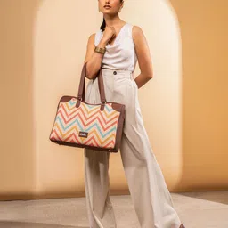 ZOUK Printed Structured Shoulder Bag image 1