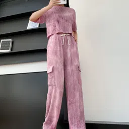 Lugo Dyed Round Neck Top And Trouser image 2