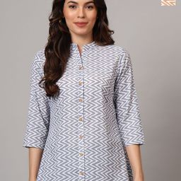 Anouk Rustic Geometric Printed Pure Cotton Kurti-image-32