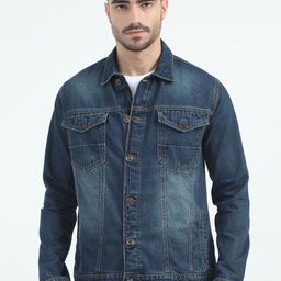 Plutus Men Denim Jacket with Patchwork-picture-27