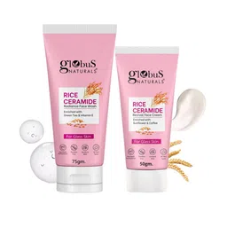 Globus naturals Set Of 2 Rice Ceramid Face Cream -50g & Face Wash-75g-27