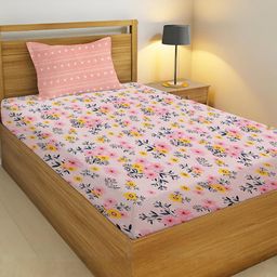 IVAZA Pink Floral 200 Microfiber Single-image-62