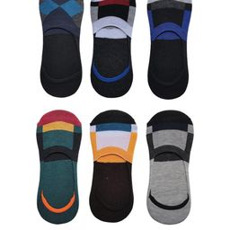 VOICI Pack Of 6 Multicolor Color blocked Loafer Socks-image-50