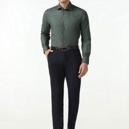 Blackberrys Men India Slim Fit Textured Spread Collar Pure Cotton Formal Shirt-image-29